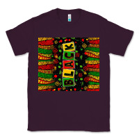 Plum Black license letters  juneteenth Classic Tee - Zillion Design Studio