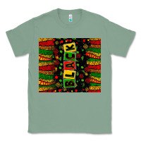 Sage Black license letters  juneteenth Classic Tee - Zillion Design Studio