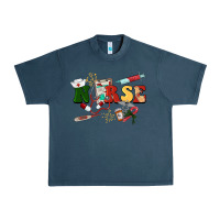 Midnight Navy Christmas nurse Urban Heavy Tee - BarkalooDesign