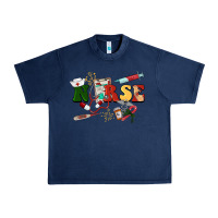 Navy Christmas nurse Urban Heavy Tee - BarkalooDesign