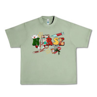 Oil Green Christmas nurse Urban Heavy Tee - BarkalooDesign