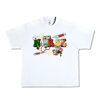 White Christmas nurse Urban Heavy Tee - BarkalooDesign
