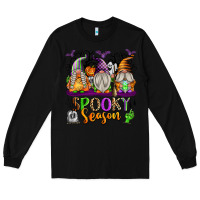 Black Spooky Season Gnomes Long Sleeve Tee - texasbilliewilder