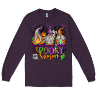 Plum Spooky Season Gnomes Long Sleeve Tee - texasbilliewilder
