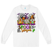 White Spooky Season Gnomes Long Sleeve Tee - texasbilliewilder