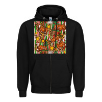 Black christmas leopard cow with gift boxes Zipper Hoodie - FaDigitalArtStudio