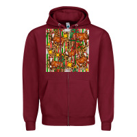 Burgundy christmas leopard cow with gift boxes Zipper Hoodie - FaDigitalArtStudio