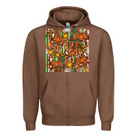 Chestnut christmas leopard cow with gift boxes Zipper Hoodie - FaDigitalArtStudio