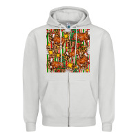 Dove Grey christmas leopard cow with gift boxes Zipper Hoodie - FaDigitalArtStudio
