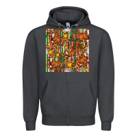 Smoke christmas leopard cow with gift boxes Zipper Hoodie - FaDigitalArtStudio