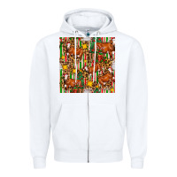 White christmas leopard cow with gift boxes Zipper Hoodie - FaDigitalArtStudio