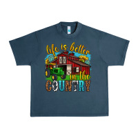 Midnight Navy life is better in the country western Urban Heavy Tee - texasbilliewilder