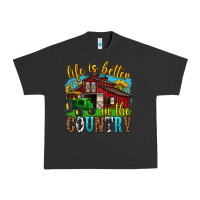 Pigment Black life is better in the country western Urban Heavy Tee - texasbilliewilder