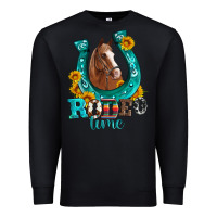 Black horseshoe rodeo time Premium Sweatshirt - Artiststas