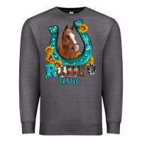 Charcoal Heather horseshoe rodeo time Premium Sweatshirt - Artiststas