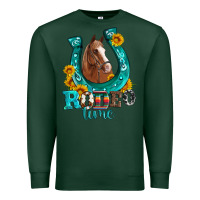 Sports Green horseshoe rodeo time Premium Sweatshirt - Artiststas