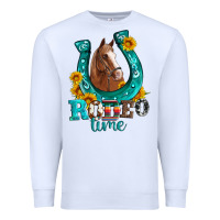 White horseshoe rodeo time Premium Sweatshirt - Artiststas