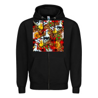Black christmas leopard duck Zipper Hoodie - FaDigitalArtStudio