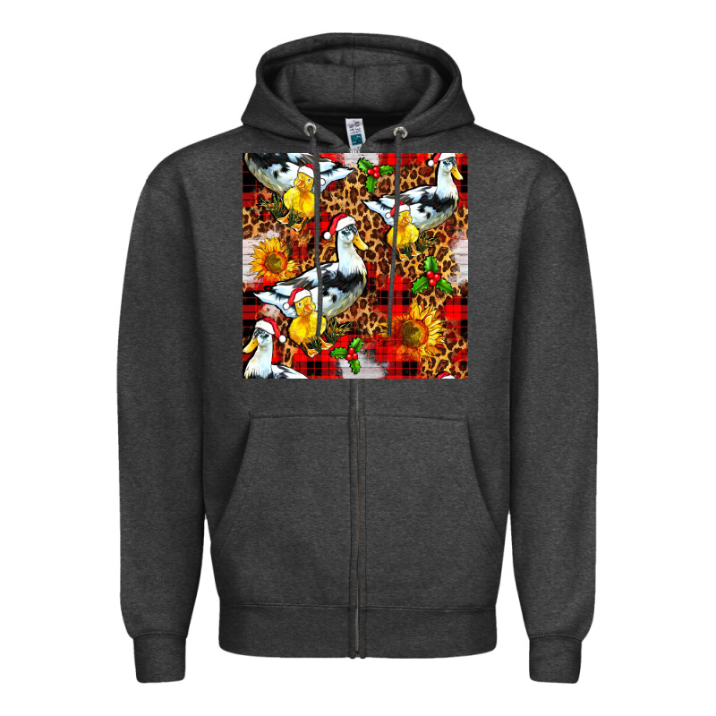 Christmas Leopard Duck Zipper Hoodie by FaDigitalArtStudio | Teevron