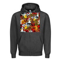 Charcoal Heather christmas leopard duck Zipper Hoodie - FaDigitalArtStudio