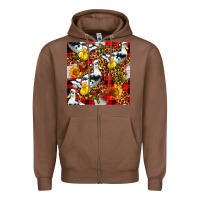 Chestnut christmas leopard duck Zipper Hoodie - FaDigitalArtStudio