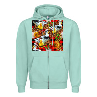 Seafoam christmas leopard duck Zipper Hoodie - FaDigitalArtStudio