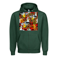 Sports Green christmas leopard duck Zipper Hoodie - FaDigitalArtStudio