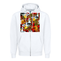 White christmas leopard duck Zipper Hoodie - FaDigitalArtStudio