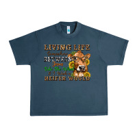 Midnight Navy living life somewhere between jesus take the wheel Urban Heavy Tee - texasbilliewilder