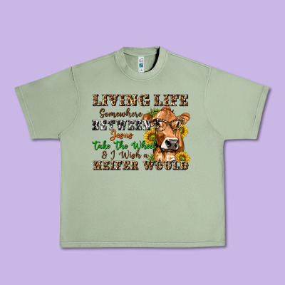 Urban Heavy Tee living life somewhere between jesus take the wheel