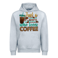 Heather Grey just a girl who loves coffee Urban Hoodie - BundleAndBundleShop