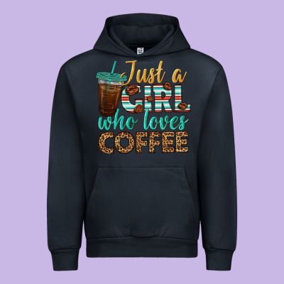 Just A Girl Who Loves Coffee Urban Hoodie Designed By Bundleandbundleshop
