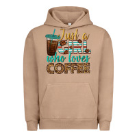 Pigment Burro just a girl who loves coffee Urban Hoodie - BundleAndBundleShop