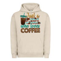 Pigment French Oak just a girl who loves coffee Urban Hoodie - BundleAndBundleShop