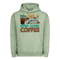 Pigment Oil Green just a girl who loves coffee Urban Hoodie - BundleAndBundleShop