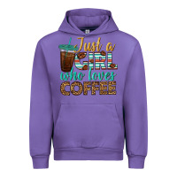 Tulip just a girl who loves coffee Urban Hoodie - BundleAndBundleShop
