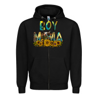 Black boy mama Zipper Hoodie - CowhideDigitalArt