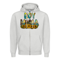 Dove Grey boy mama Zipper Hoodie - CowhideDigitalArt