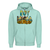 Seafoam boy mama Zipper Hoodie - CowhideDigitalArt