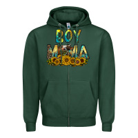 Sports Green boy mama Zipper Hoodie - CowhideDigitalArt