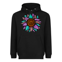 Black sunflower leopard color Heavyweight Hoodie - JahusDesignShop