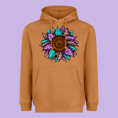Sunflower Leopard Color Heavyweight Hoodie Designed By Jahusdesignshop