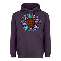 Plum sunflower leopard color Heavyweight Hoodie - JahusDesignShop