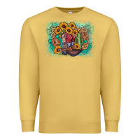 Antique Gold cowboy boots sunflower Premium Sweatshirt - AdoDesignShop