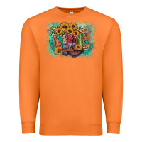 Carrot cowboy boots sunflower Premium Sweatshirt - AdoDesignShop