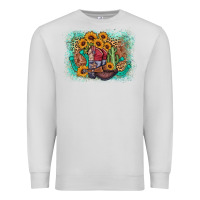 Dove Grey cowboy boots sunflower Premium Sweatshirt - AdoDesignShop