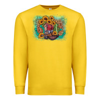 Lemon cowboy boots sunflower Premium Sweatshirt - AdoDesignShop