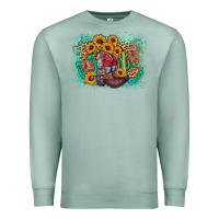 Seafoam cowboy boots sunflower Premium Sweatshirt - AdoDesignShop
