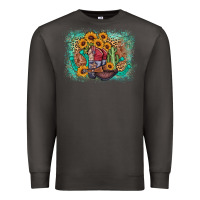 Smoke cowboy boots sunflower Premium Sweatshirt - AdoDesignShop