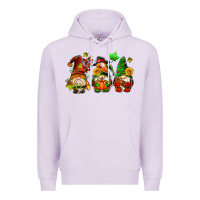 Lilac fall gnomes with pumpkin pie Premium Hoodie - AdoDesignShop